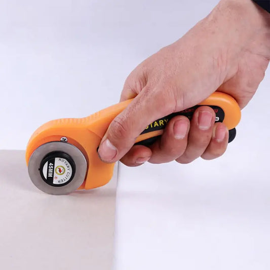 Heavy Duty 45mm Rotary Cutter for Fabric Leather Paper Quilting Sewing Craft DIY Cutting Tool with Safety Lock (1 Pc)