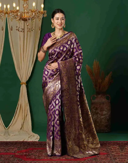 Jacquard Saree  Royal Heritage Collection Jacquard Saree â€“ Design A370 ( wine, OS )